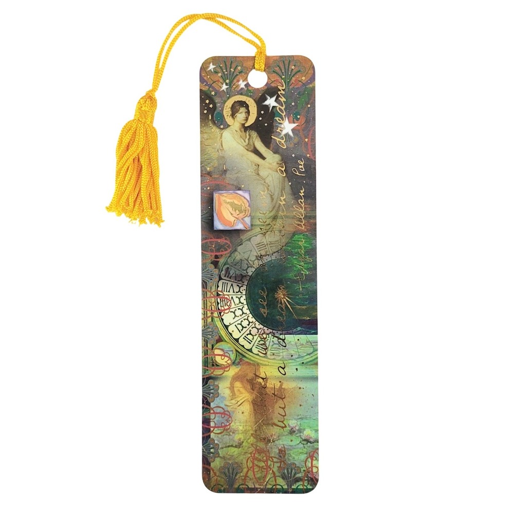 Vintage 90s Edgar Allan Poe Dream Bookmark Evelia Garcia 1998 Antioch TBM-16837
